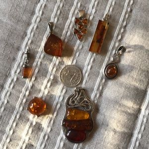 Amber pendants